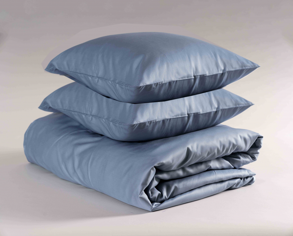 Påslakanset av bambuviskos dubbel Himmelsblå (220x220 cm)