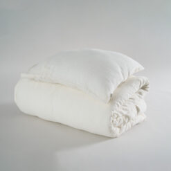 Påslakanset bambuväv naturvit 150x210+50x60